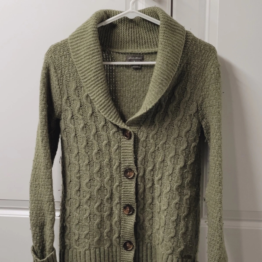 Eddie Bauer Cardigan Sweater Women's Size: Small Lambs Wool
